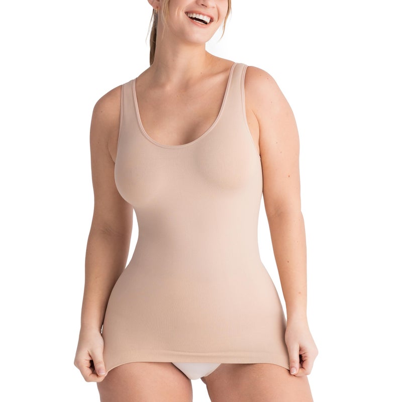 SHAPERMINT Compression Tank Cami - Tummy and Waist Control Body Shapewear Camisole for Women Nude - Image 1